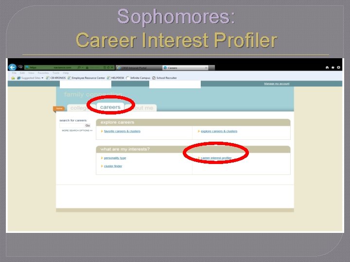 Sophomores: Career Interest Profiler 