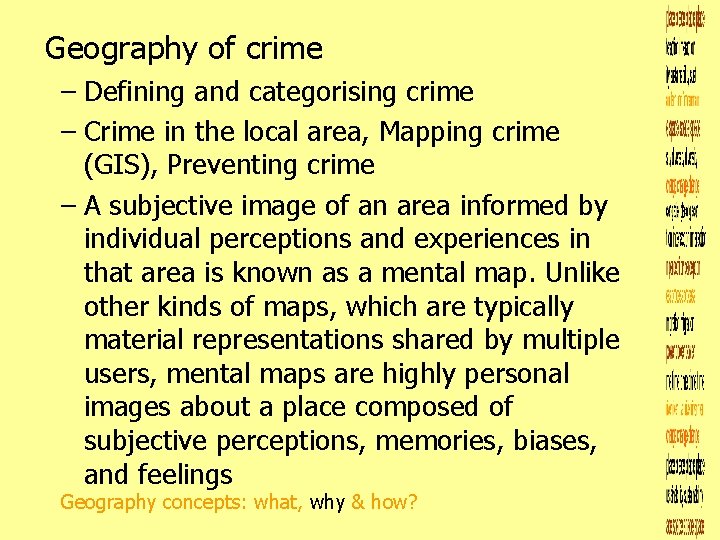 Geography concepts What why and how Ecosystems Elements