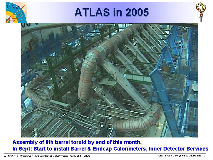 ATLAS in 2005 Assembly of 8 th barrel toroid by end of this month,