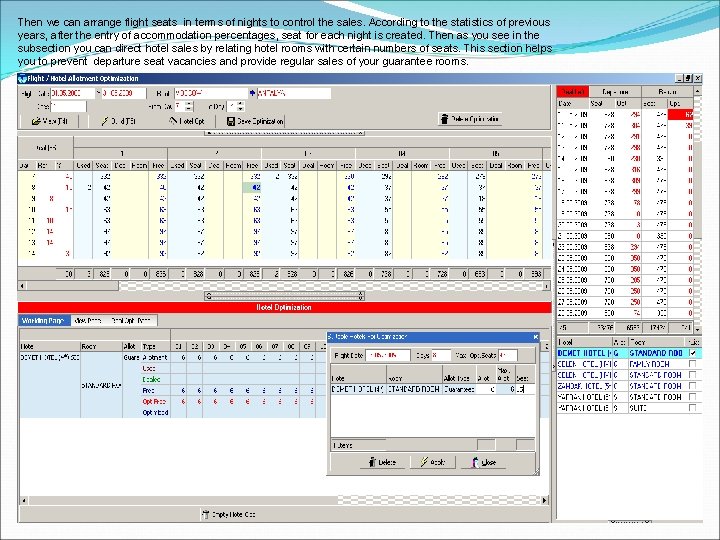 Then we can arrange flight seats in terms of nights to control the sales.