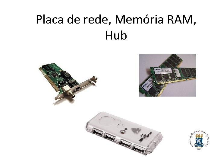 Placa de rede, Memória RAM, Hub 