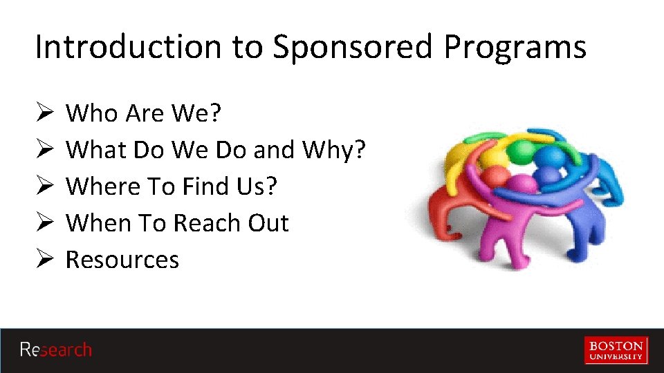 Introduction to Sponsored Programs Ø Ø Ø Who Are We? What Do We Do