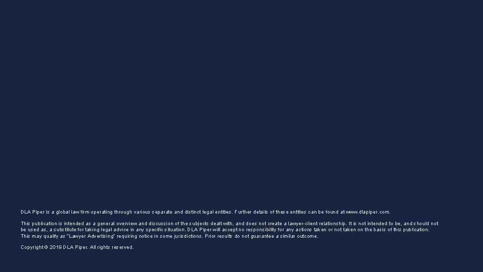 DLA Piper is a global law firm operating through various separate and distinct legal