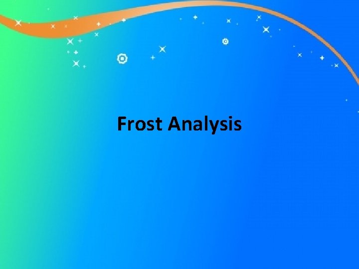 Frost Analysis 