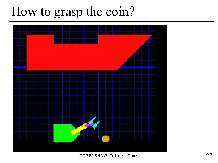 How to grasp the coin? MIT EECS 6. 837, Teller and Durand 27 