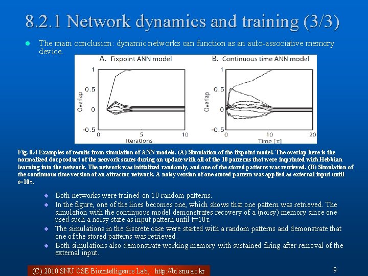 8. 2. 1 Network dynamics and training (3/3) l The main conclusion: dynamic networks