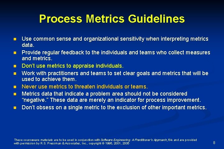Software Engineering A Practitioners Approach 6e Chapter 22