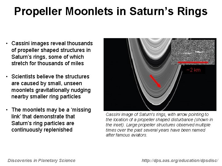 Propeller Moonlets in Saturn’s Rings • Cassini images reveal thousands of propeller shaped structures