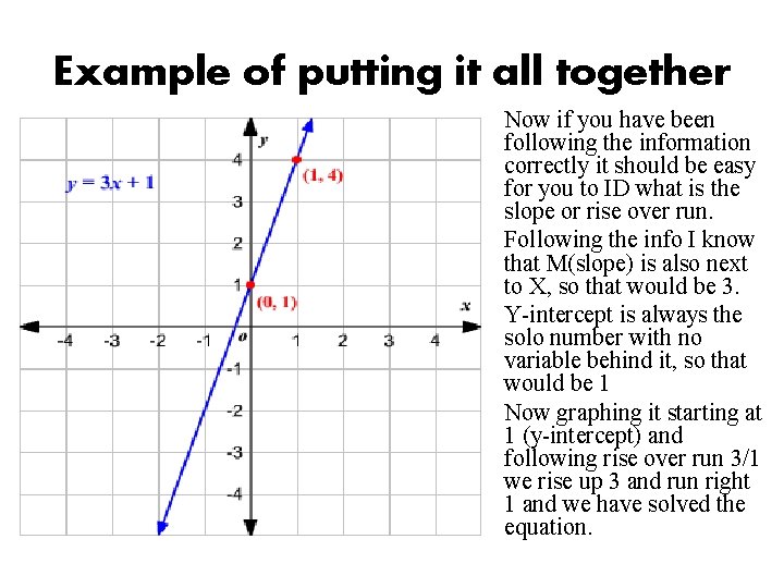 Example of putting it all together Now if you have been following the information