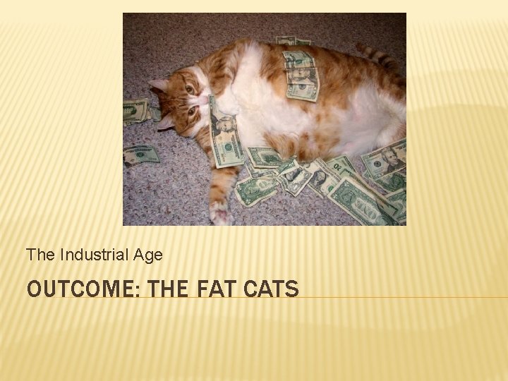 The Industrial Age OUTCOME: THE FAT CATS 