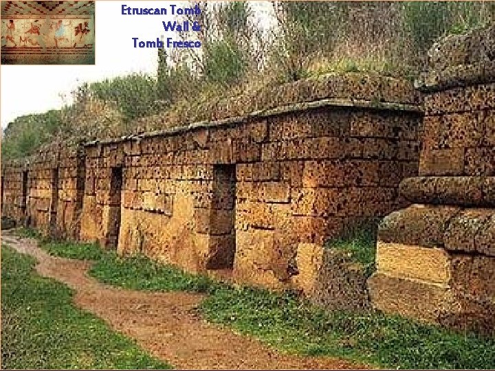 Etruscan Tomb Wall & Tomb Fresco 
