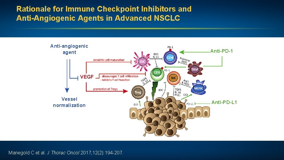 Rationale for Immune Checkpoint Inhibitors and Anti-Angiogenic Agents in Advanced NSCLC Anti-angiogenic agent Anti-PD-1