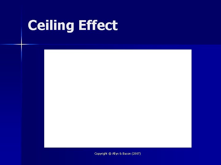 Ceiling Effect Copyright © Allyn & Bacon (2007) 