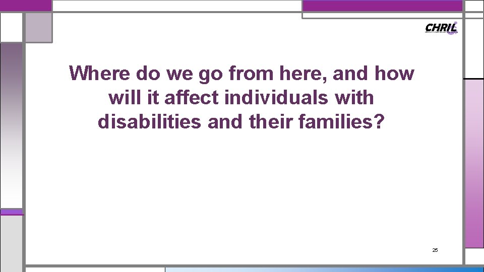 Where do we go from here, and how will it affect individuals with disabilities