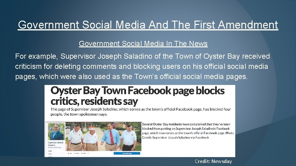 Government Social Media And The First Amendment Government Social Media In The News For
