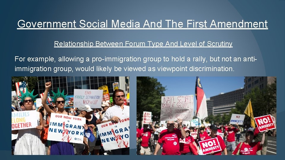 Government Social Media And The First Amendment Relationship Between Forum Type And Level of