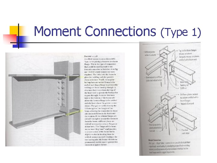 Moment Connections (Type 1) 