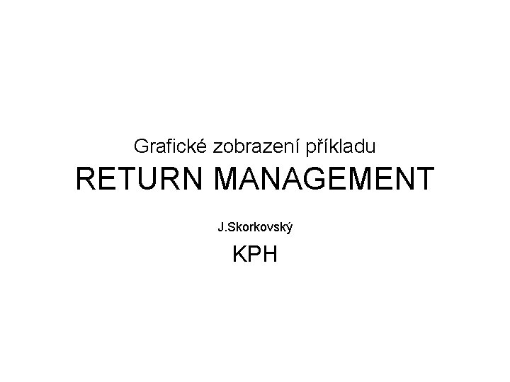 Grafické zobrazení příkladu RETURN MANAGEMENT J. Skorkovský KPH 