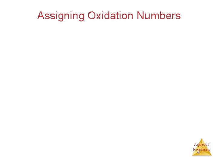 Assigning Oxidation Numbers Aqueous Reactions 4 