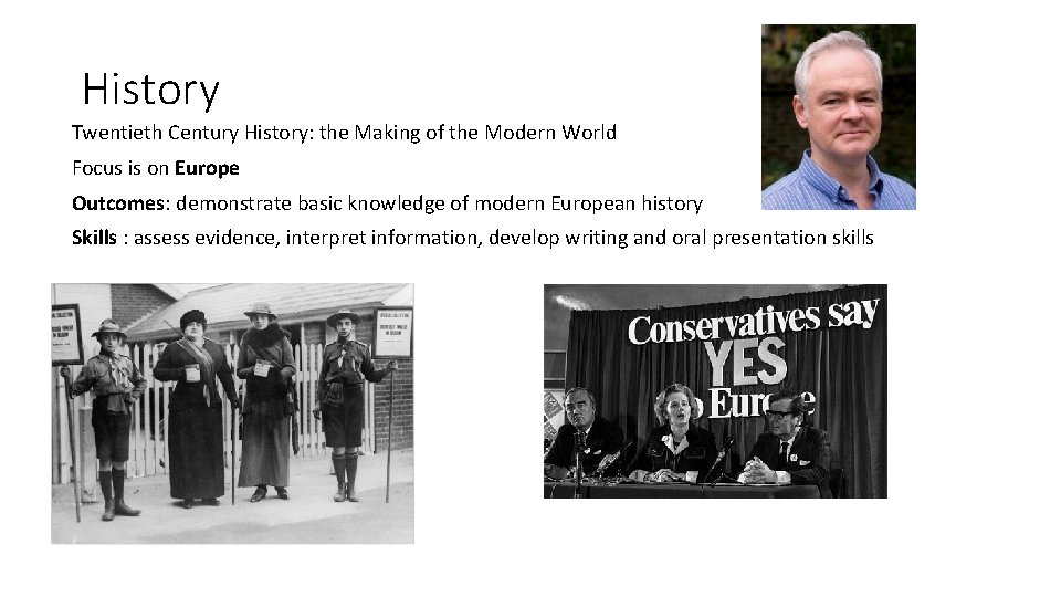 History Twentieth Century History: the Making of the Modern World Focus is on Europe