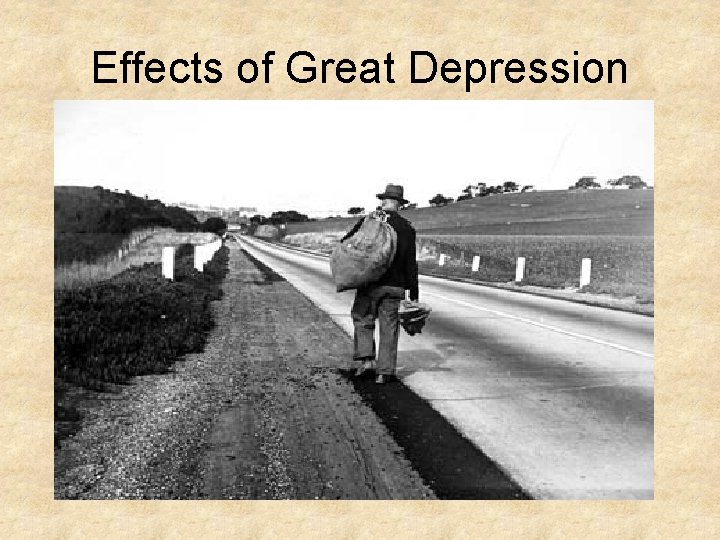 Effects of Great Depression 