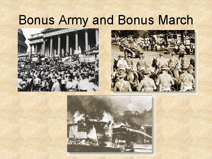 Bonus Army and Bonus March 