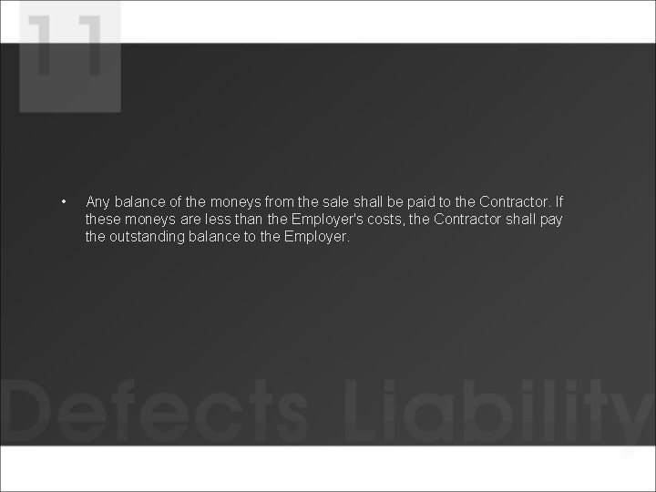 • Any balance of the moneys from the sale shall be paid to • Any balance of the moneys from the sale shall be paid to