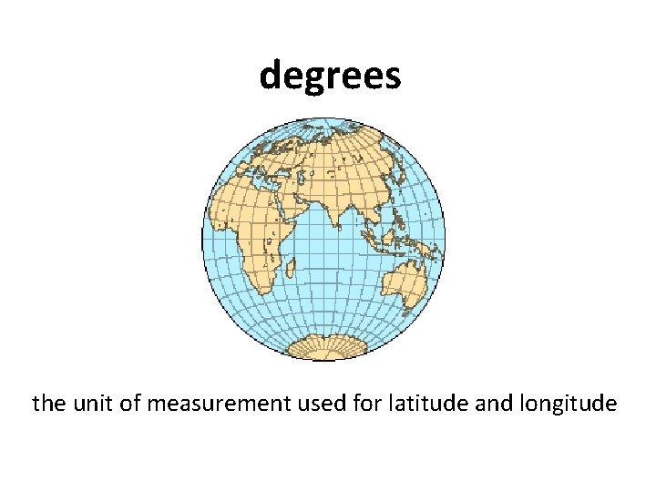 degrees the unit of measurement used for latitude and longitude 