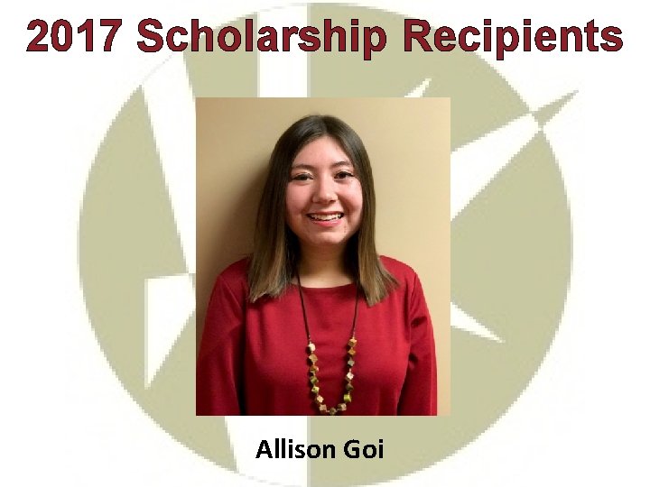 2017 Scholarship Recipients Allison Goi 