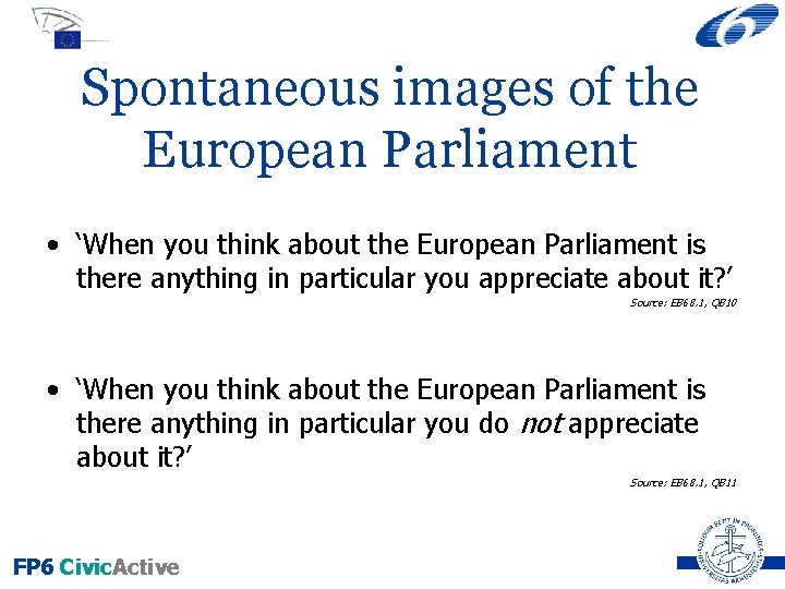 Spontaneous images of the European Parliament • ‘When you think about the European Parliament