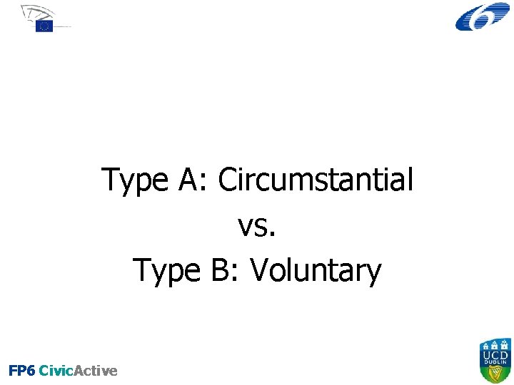 Type A: Circumstantial vs. Type B: Voluntary FP 6 Civic. Active 
