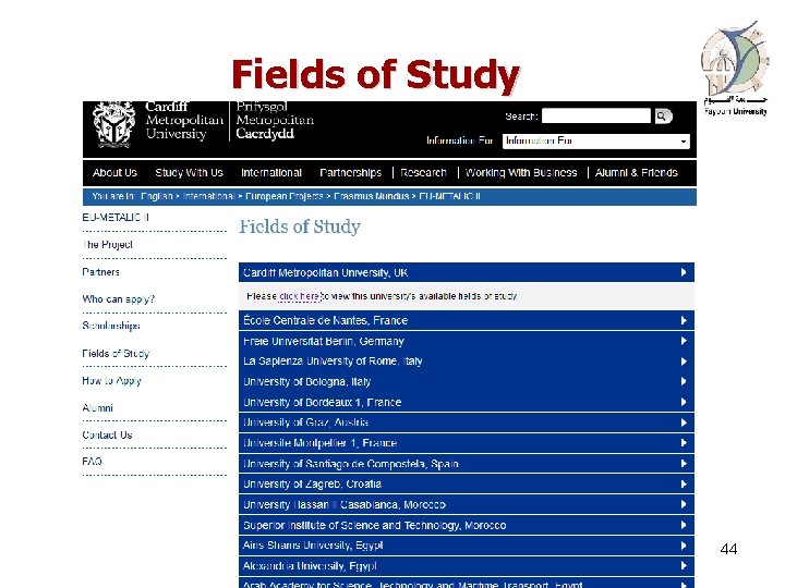 Fields of Study 9/29/2020 44 