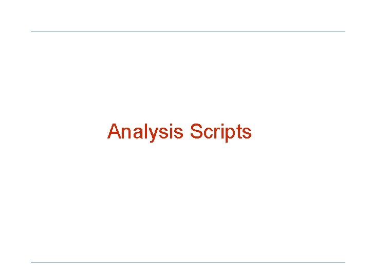 Analysis Scripts 