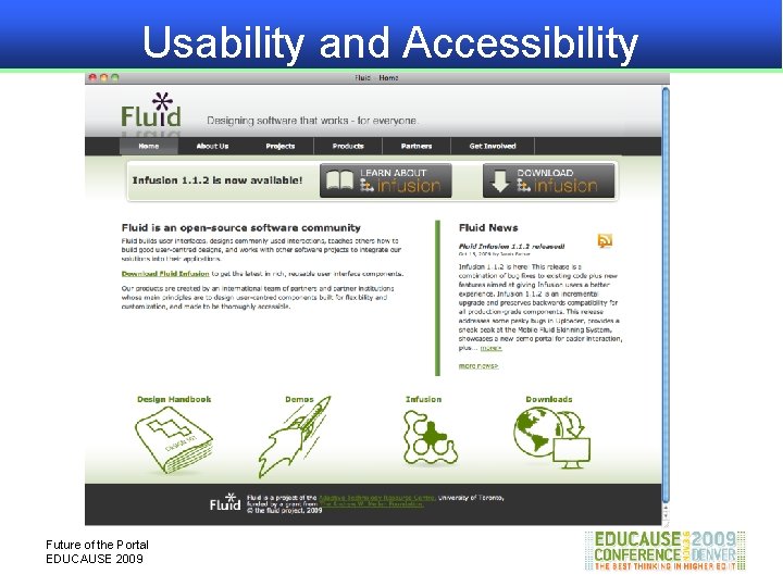 Usability and Accessibility Future of the Portal EDUCAUSE 2009 