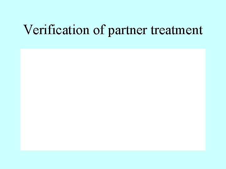 Verification of partner treatment 