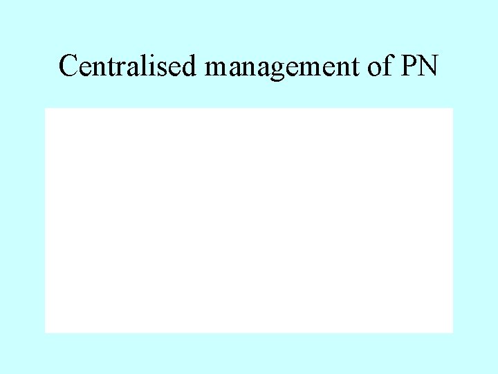 Centralised management of PN 