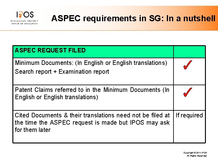 ASPEC requirements in SG: In a nutshell ASPEC REQUEST FILED Minimum Documents: (In English ASPEC requirements in SG: In a nutshell ASPEC REQUEST FILED Minimum Documents: (In English