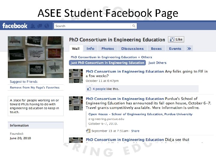 ASEE Student Facebook Page 