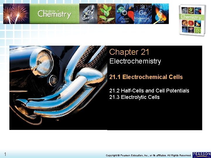 21. 1 Electrochemical Cells > Chapter 21 Electrochemistry 21. 1 Electrochemical Cells 21. 2