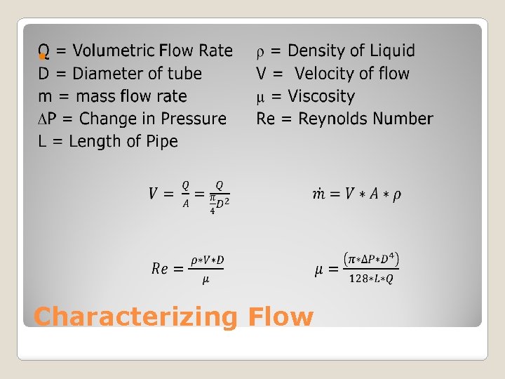 Characterizing Flow 