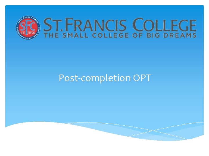 Post-completion OPT 
