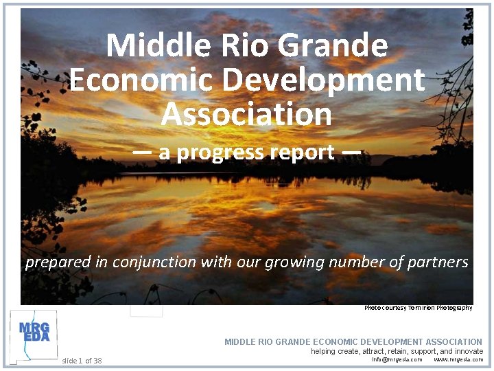 Middle Rio Grande Economic Development Association — a progress report — prepared in conjunction