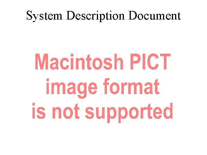 System Description Document 