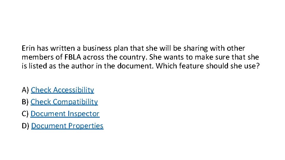 Erin has written a business plan that she will be sharing with other members Erin has written a business plan that she will be sharing with other members