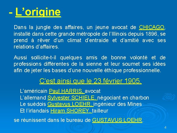 - L’origine Dans la jungle des affaires, un jeune avocat de CHICAGO, installé dans - L’origine Dans la jungle des affaires, un jeune avocat de CHICAGO, installé dans