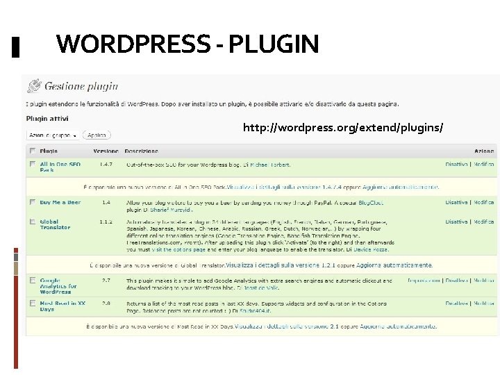 WORDPRESS - PLUGIN http: //wordpress. org/extend/plugins/ 