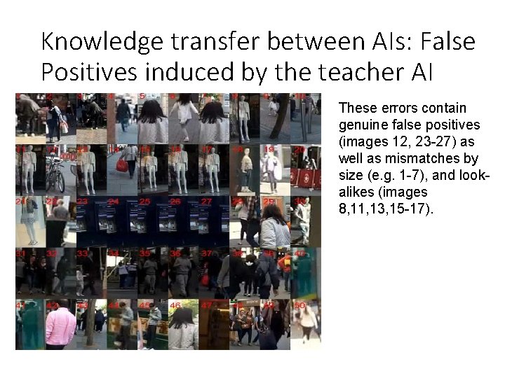 Knowledge transfer between AIs: False Positives induced by the teacher AI These errors contain Knowledge transfer between AIs: False Positives induced by the teacher AI These errors contain
