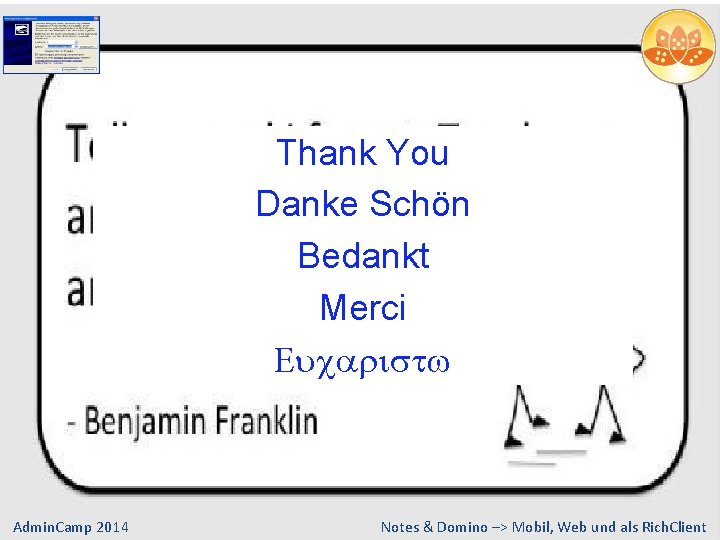 Thank You Danke Schön Bedankt Merci Eucaristw Admin. Camp 2014 Notes & Domino –>