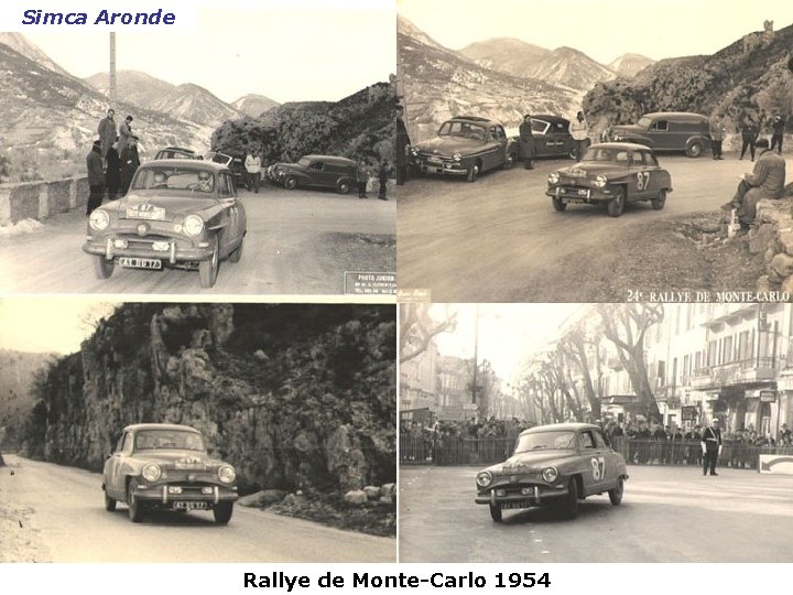 Simca Aronde Rallye de Monte-Carlo 1954 