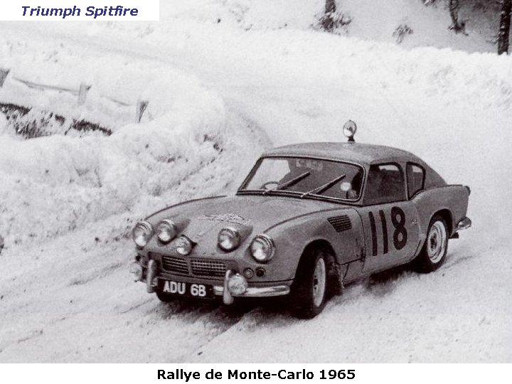 Triumph Spitfire Rallye de Monte-Carlo 1965 